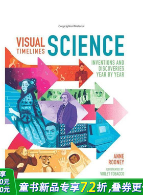 【预售】视觉时间轴：科学 Visual Timelines: Science 英文儿童插画科普绘本 进口童书