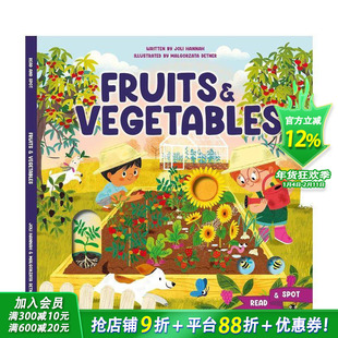 【预售】水果和蔬菜 Fruits and Vegetables 英文儿童插画故事绘本 进口童书