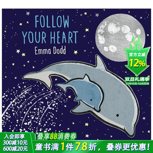 Emma Dodd 英文儿童插画故事绘本 现货 进口童书 Heart 随心所至 Your Follow