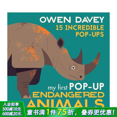 【现货】【立体书】濒危动物 My First Pop-Up Endangered Animals 英文儿童立体绘本 英语早教互动进口书