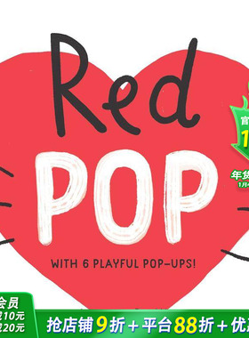 【现货】【色彩立体书】红色 色彩趣味启蒙 【Color Pops】Red Pop 英文儿童趣味互动英语早教绘本进口书