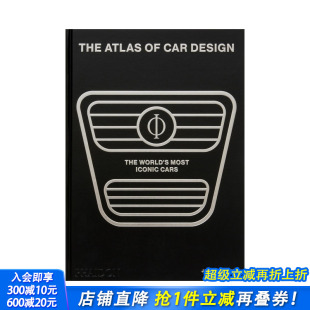 进口书籍画册 汽车设计图集：细数世界标志性车型 英文工业产品设计正版 Design Car Atlas The 玛瑙黑封面 预售
