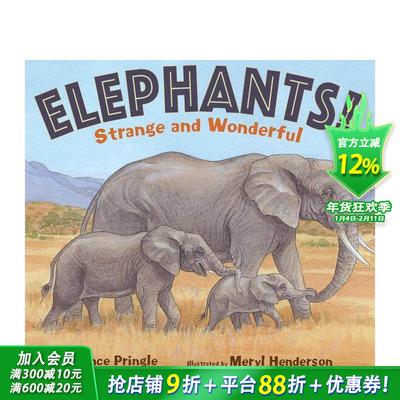 【现货】大象！Elephants! 自然生物科普课外阅读故事绘本 Laurence Pringle 适合7-12岁少儿 英文原版 图书