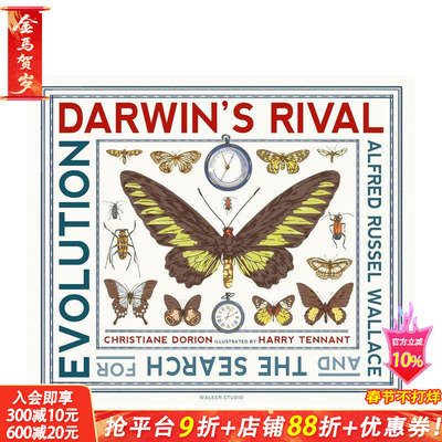 【现货】达尔文的对手：阿尔弗雷德?拉塞尔?华莱士与进化论的探索 Darwin's Rival 英文儿童插画故事绘本 进口童书