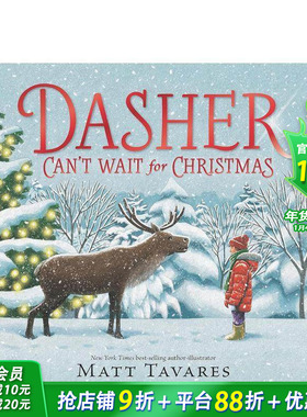 【预售】迫不及待地迎接圣诞节 Dasher Can't Wait for Christmas 英文儿童插画故事绘本 进口童书