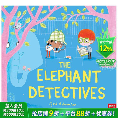 【预售】大象侦探 The Elephant Detectives 英文儿童故事插画绘本 进口童书