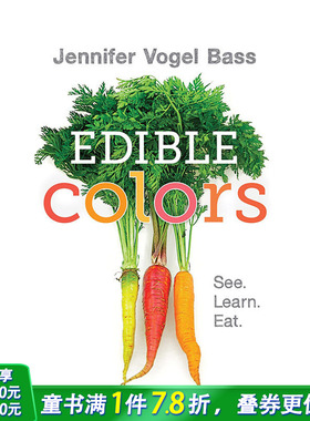 【现货】可食用的颜色 纸板书 Edible Colors 英文儿童英语绘本图画书 认知启蒙进口童书