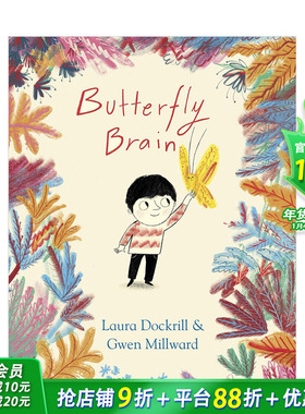 【现货】Butterfly Brain思绪和蝴蝶漫游 插画家Gwen Millward 英文艺术绘本【善优童书】