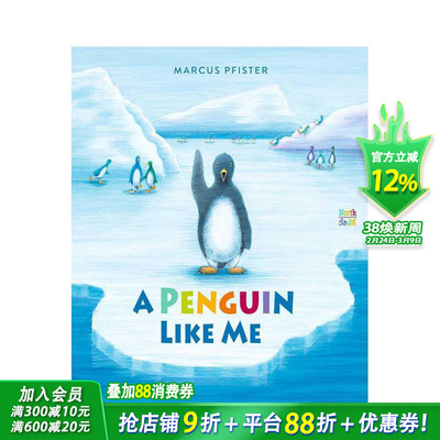 【预售】像我一样的企鹅 彩虹鱼创作者Marcus Pfister A Penguin Like Me 英文儿童插画故事绘本 进口童书