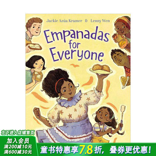 【预售】每个人的空心面饼 Empanadas for Everyone 艺术插画绘本 3岁+原版英文儿童故事 进口童书