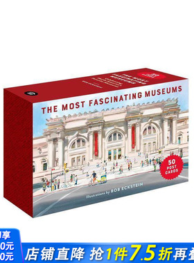 【预售】北美博物馆奇观明信片集：50张典藏版 The Most Fascinating Museums Postcards  原版明信片 正版进口书