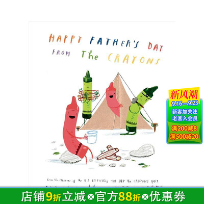 【现货】小蜡笔的父亲节祝福 Happy Father's Day from the Crayons Oliver Jeffers 精装英文儿童插画故事绘本 进口童书