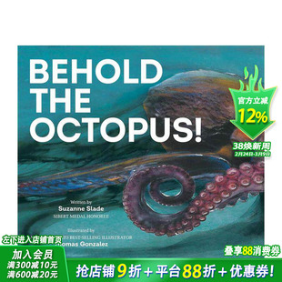 【预售】看哪 章鱼 Behold The Octopus! 英文儿童插画故事绘本 进口童书