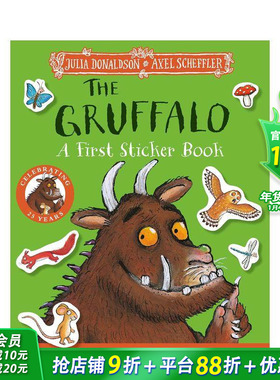 【预售】咕噜牛：第一本贴纸书 The Gruffalo: A First Sticker Book 英文儿童趣味互动 幼儿英语启蒙进口童书