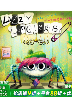 【现货】长腿丽兹 Lizzy Longlegs 英文儿童插画艺术启蒙绘本 进口童书