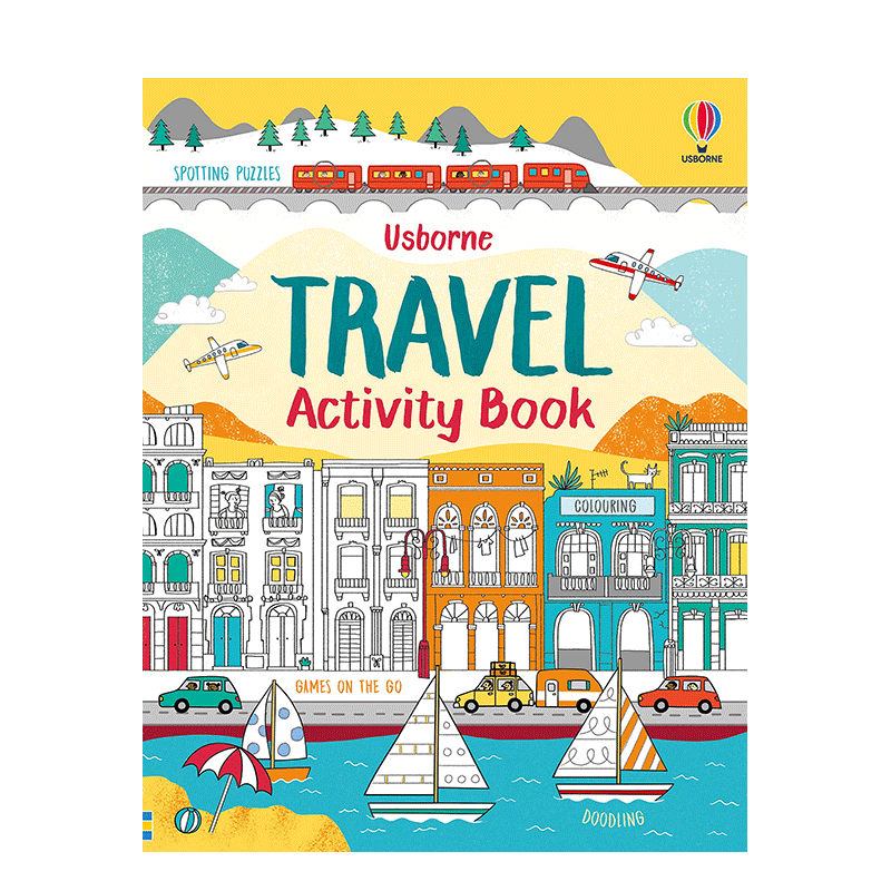 【现货】英文原版 Travel Activity Book旅行活动书 儿童趣味互动游戏 涂色猜谜 世界人文 进口童书