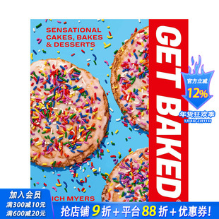 【预售】英文原版 烘焙：美味的蛋糕、面包与甜点 GET BAKED:Sensational Cakes， Bakes & Desserts 餐饮美食 正版进口书籍画册