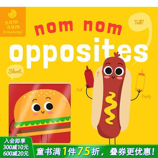 笔名 对立 英文儿童插画故事绘本 现货 进口图书 原版 以前 Opposites Nom
