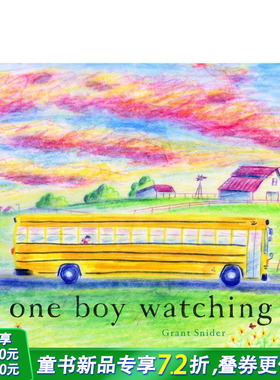 【预售】【Grant Snider】英文原版 男孩他在看 One Boy Watching 乘客视角的世界 精装艺术插画绘本 儿童进口英语图书 善优