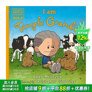 【预售】英文原版 我是坦普尔-格兰丁 I Am Temple Grandin 名人故事 自闭动物学家 精装艺术插画绘本 6岁+儿童英语进口 善优童书