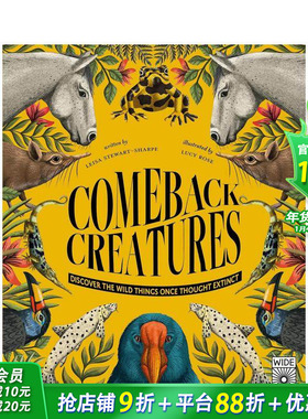 【预售】奇迹重生：重现曾被认定灭绝的野生动物 Comeback Creatures 英文儿童插画科普绘本 进口童书
