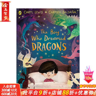【预售】梦见龙的男孩 The Boy Who Dreamed Dragons 艺术插画绘本 3岁+原版英文儿童故事 进口童书