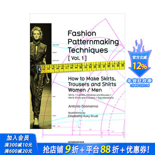 【预售】时装纸样制作技法1男女装制衣Fashion Patternmaking Techniques