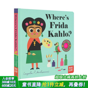 Felt 现货 弗里达·卡罗在哪呢？ 0岁 进口图书 英文儿童趣味 Flaps 毛毡翻翻书 Kahlo? Frida Where 英语早教 原版