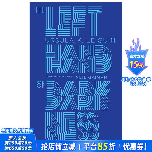 【预售】Penguin Galaxy系列 The Left Hand of Darkness黑暗左手 英文科幻小说文学 尼尔·盖曼作序 精装正版进口书