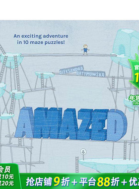 【预售】迷宫大冒险 Amazed 英文儿童趣味互动绘本 英语早教进口童书 十大迷宫关卡