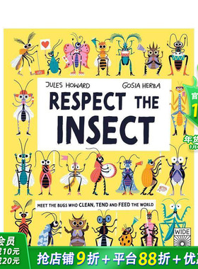 【现货】敬畏昆虫 Respect the Insect 英文儿童插画绘本 趣味科普进口童书