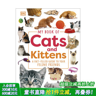 了解猫咪品种习性 英文原版 猫猫之书 动物科普 精装 Kittens 我 and Cats 进口儿童英语图书 艺术插画绘本 Book 预售