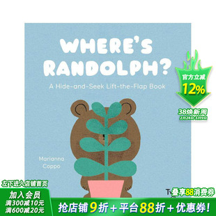 【预售】小熊伦道夫去哪了？躲猫猫翻翻互动游戏书 Where's Randolph? 原版英文儿童趣味互动书 0岁+英语早教 进口图书