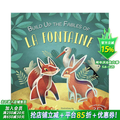 【预售】拉封丹寓言立体书 Build Up the Fables of La Fontaine 英文儿童趣味互动绘本 英语早教进口书