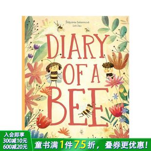 Diary 英文儿童插画故事绘本 现货 进口童书 蜜蜂生命周期 蜜蜂日志 Bee