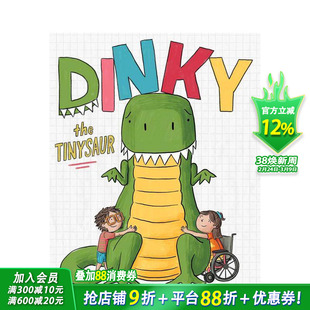 【预售】小丁奇:迷你恐龙 Dinky the Tinysaur 英文儿童插画故事绘本 进口童书