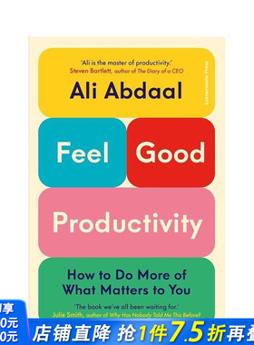 【现货】漫威Marvel 快乐生产力 百万YouTuber Ali Abdaal 剑桥学霸（平装） Feel-Good Productivity 英文心灵励志 正版进口书