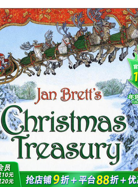 【现货】英文原版 简·布莱特的圣诞宝藏 Jan Brett’s Christmas Treasury 儿童英语节日庆典插画绘本 进口图书 善优童书