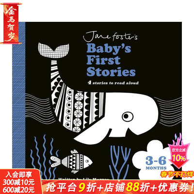 【预售】【获奖纺织品设计师简·福斯特】宝宝的第一个故事：3-6个月 Jane Foster's Baby's First Stories英文儿童认知启蒙绘本书