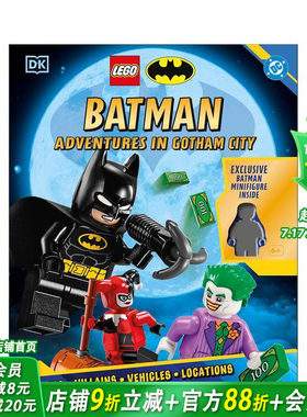 【预售】(预计8月出版)DK乐高DC蝙蝠侠哥谭市大冒险 LEGO DC Batman Adventures in Gotham City 英文儿童插画故事绘本 进口童书