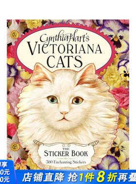 【现货】维多利亚时代的猫：300张复古贴纸 Cynthia Hart's Victoriana Cats 原版英文贴纸书 正版进口书籍 善优图书