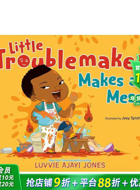 【预售】制造混乱的小捣蛋鬼 Little Troublemaker Makes Mess 英文儿童插画故事绘本 进口童书