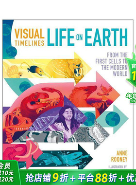 【预售】视觉时间轴：地球上的生命 Visual Timelines: Life on Earth 英文儿童插画科普绘本 进口童书