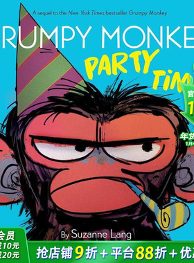 【预售】Grumpy Monkey Party Time!暴躁的猴子派对时间到了!英文原版儿童绘本【善优童书】
