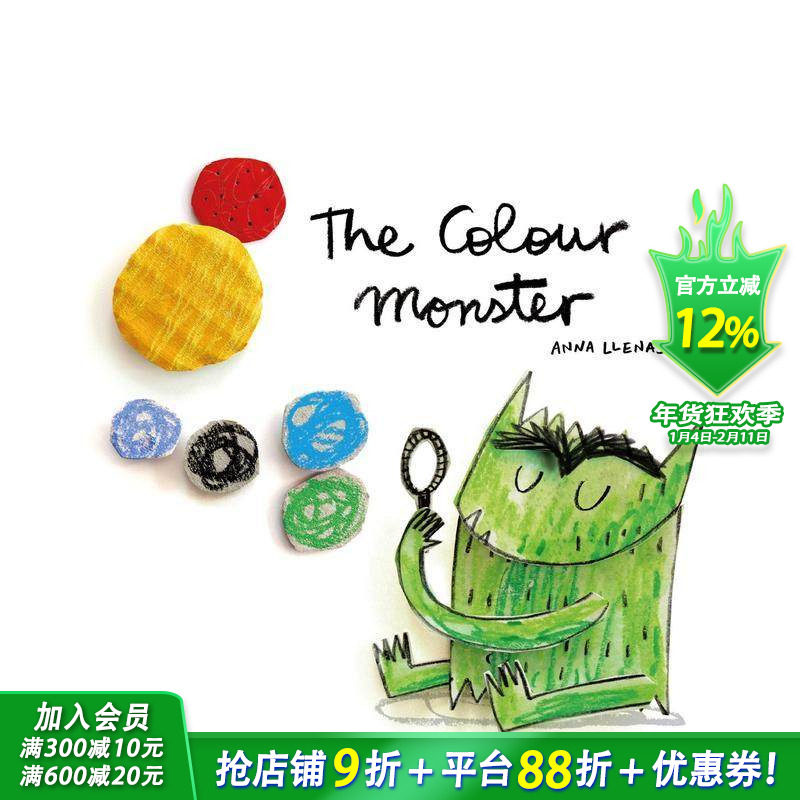 【预售】色彩怪兽 The Color Monster: A Story About Emotions 英文儿童插画故事绘本 进口童书,书籍/杂志/报纸,儿童读物原版书,淘宝优惠券,粉丝福利购,淘宝优惠卷