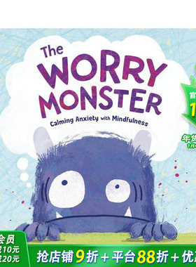 【现货】烦恼怪兽：用正念平息焦虑 The Worry Monster: Calming Anxiety with Mindfulness 英文儿童插画故事绘本 进口童书