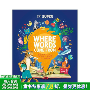 【现货】DK词汇：前缀、后缀和词根指南 DK Super Where Words Come From 英文儿童英语拓展训练进口书