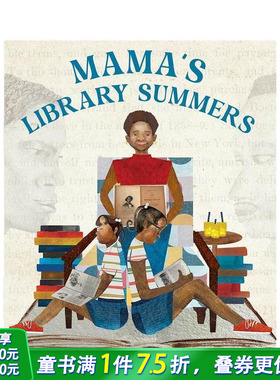 【预售】萨默斯妈妈的图书馆 Mama's Library Summers 英文儿童插画故事科普绘本 进口童书