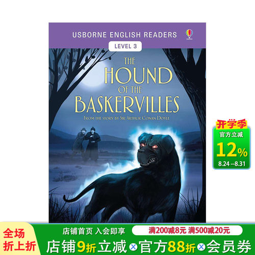 【预售】【LV3】巴斯克维尔的猎犬The Hound Of The Baskervilles柯南道尔【善优童书】