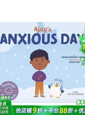 【预售】【情绪晴雨表】阿贾耶焦虑的一天 【Feelings Forecast】Ajay's Anxious Day 餐饮大王 快乐蜂 英文儿童故事绘本进口童书